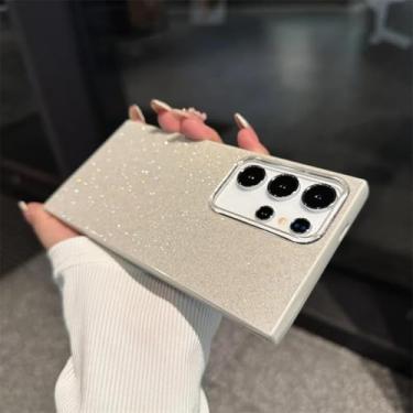 Imagem de YOGISU Capa traseira rígida e à prova de choque para Samsung S25Plus com glitter de luxo (para Samsung S25Plus/XBJ)