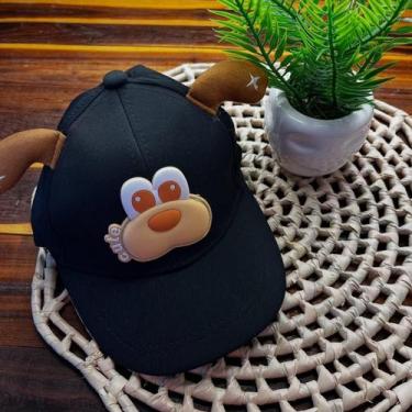 Imagem de Boné Infantil Unissex Cachorrinho Cute com Orelhas em 3D Aba Curva Tam