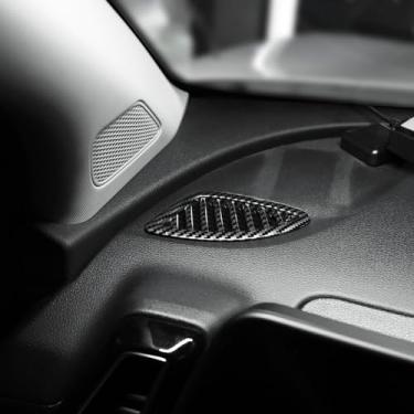 Imagem de YOUTOOCAR Capa de moldura de acabamento de saída de ar condicionado lateral estilo fibra de carbono tampa de ventilação CA direita e esquerda compatível com acessórios automotivos KIA Sportage NQ5