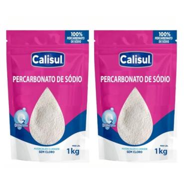 Imagem de Percarbonato de Sódio Calisul 100% Puro Limpeza Profunda 2kg Remove Manchas das Roupas Brancas e Coloridas Alvejante Sem Cloro Embalagem Abre e Fecha (Zip Lock)