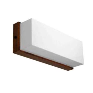 Imagem de Arandela em Madeira e Acrílico Leitoso 10X20cm 1X E27 - ADM - ADM319