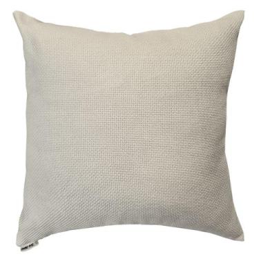 Imagem de Capa Almofada Decorativa Quadrada 50x50cm Ziper Invisivel Luxo Areia -