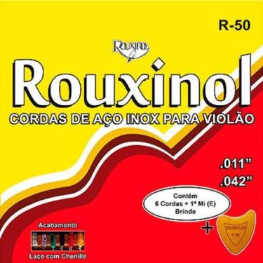 Imagem de Encordoamento Para Violão Aço Com Chenilha R50 Rouxinol