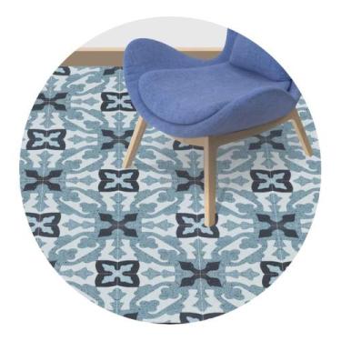 Imagem de Adesivo piso ladrilho granilito azul lavável antiderrapante - Colacomi