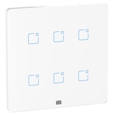 Imagem de INTERRUPTOR TOUCH 6 BOTOES WI-FI + RF COM PLACA 4X4 WHOME BRANCO