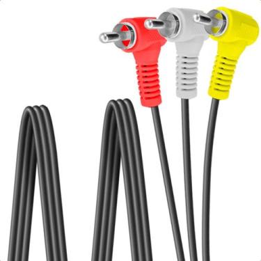 Imagem de Cabo 3 Rca 3 Rca compatível com Áudio E Video 90 Graus 1.5 - Lelong