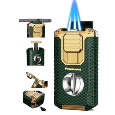 Imagem de Isqueiro Pumboom All-in-One com cortador em V, furador e agulha