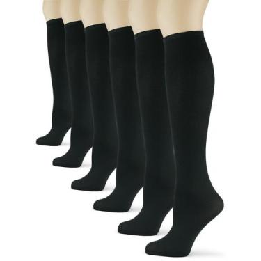 Imagem de Meias de cano alto até o joelho Soxtrot Silky Smooth, pacote com 6 uni