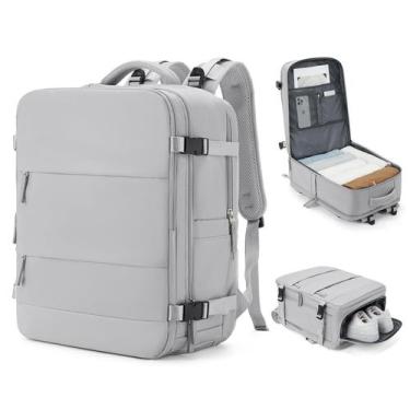 Imagem de Mochila de viagem coowoz Large Carry On Waterproof Grey