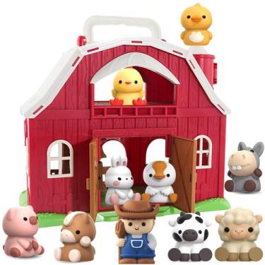 Imagem de Brinquedo Farm Animals Big Barn Letapapa para 1-3 anos com bonecos
