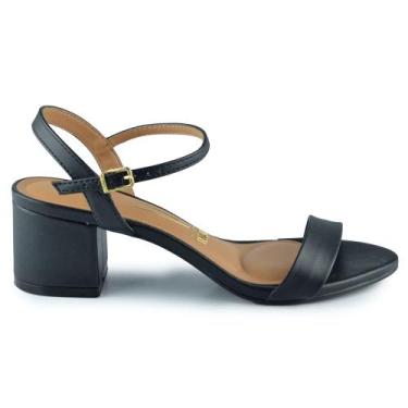 Imagem de Sandália Vizzano Feminina Salto Baixo Bloco 6291.900 PELICA, 36, Preto