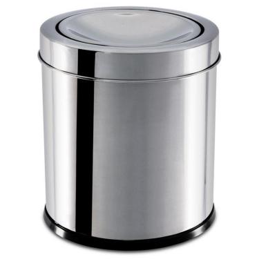 Imagem de Lixeira Brinox Com Tampa Basculante 3032/201 3,2 Litros Inox