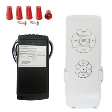 Imagem de Kit de controle remoto para ventilador de teto, velocidade universal do ventilador, luz e temporização, controle remoto sem fio 3 em 1 para ventilador de teto, adequado para Honeywell Westinghouse