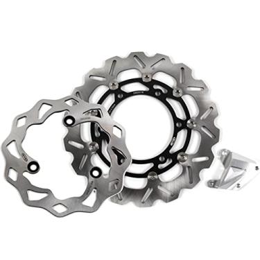 Imagem de Arashi Discos de freio dianteiros traseiros grandes para Kawasaki Ninja 250R 250 R EX250J 2008-2012, acessórios de substituição de motocicleta preto