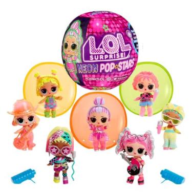 Imagem de Boneca L.O.L Surprise Neon Pop Stars Tots Sortida e Unitária MGA - 422