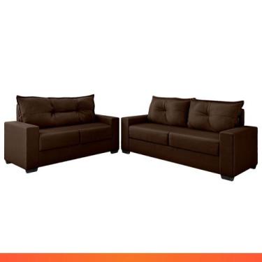 Imagem de Estofado Sofá Turquia Suede 3 e 2 Lugares - Galego Home, Cx, Não, Marr