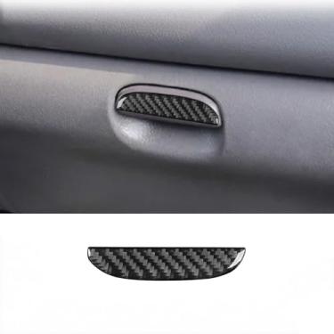 Imagem de Edinstry Acabamento do painel da tampa do porta-luvas de fibra de carbono para Dodge RAM 1500 1998-2001 2500 3500 1998-2002, acessórios interiores do lado do passageiro copiloto para compartimento de