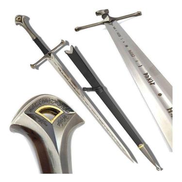 Imagem de Espada Anduril Decorativa Bainha Lendária Senhor Dos Anéis