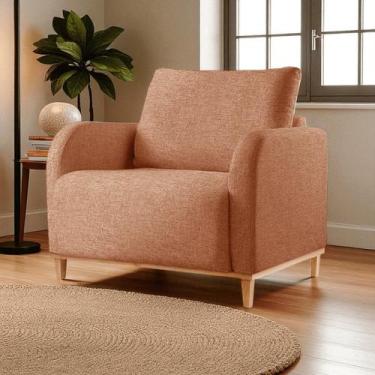 Imagem de Poltrona para Sala de Estar Madeira Maciça Camila Luxo - Castellar Mób