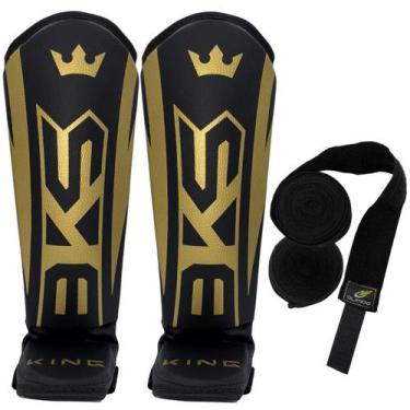 Imagem de Caneleira Para Muay Thai - Bandagem Elástica 3m Bks, Dourado, Infantil