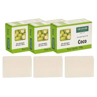 Imagem de Kit 3 Sabonete de Coco Granado em Barra Coco Pele Mista e Oleosa 100g