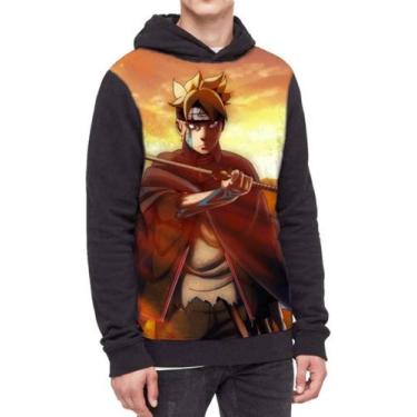 Imagem de Moletom Com Capuz Naruto Boruto Ref:637 - smoke, Preto, PP