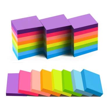 Imagem de (24 blocos) Sticky Notes YEECOK 3,8 x 5 cm, 8 cores, 75 folhas/bloco