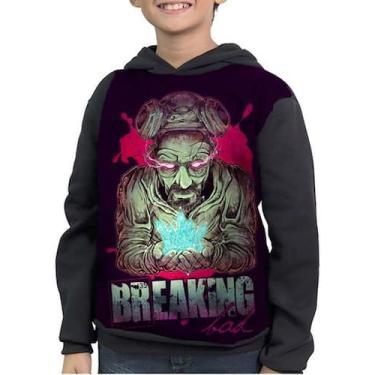 Imagem de Casaco Moletom Infantil Breaking Bad Walter White - smoke, Preto, 6