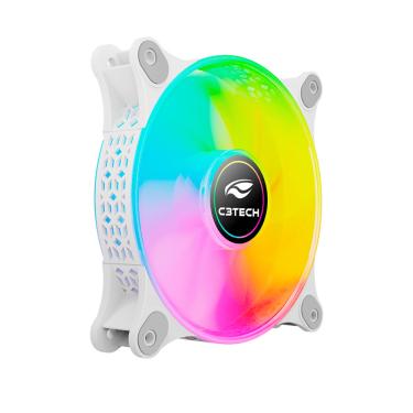 Imagem de Cooler Fan Gamer 120mm ARGB 6 Pinos 12V DC F9-L170RGB Branco