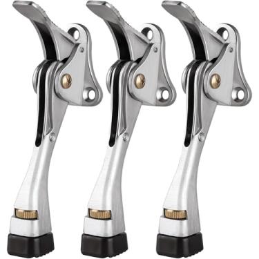 Imagem de GroTheory Conjunto de 3 batentes de porta resistentes para a parte inferior da porta de 10 cm de altura e ajuste de liberação