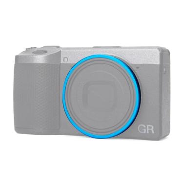 Imagem de Tampa de anel de decoração de lente de câmera de metal GR4 para Ricoh GR IV substitui acessórios de câmera Ricoh GN-3 Ring Cap (azul)