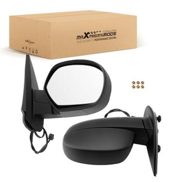 Imagem de maXpeedingrods Conjunto de pares de espelhos retrovisores laterais do motorista e do passageiro para Chevy Avalanche Silverado Suburban Tahoe, para GMC Sierra Yukon 2007-2014 Retrovisor lateral