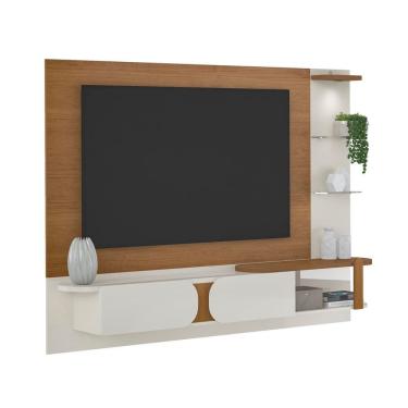 Imagem de Painel Suspenso Artely Toronto Com 2 Portas, 2 Prateleiras Cinamomo/off White