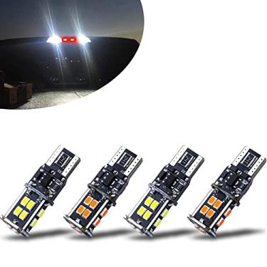 Imagem de KISLED Lâmpadas de LED 12-24V Extremamente Brilhantes 194 912 921 168 175 2825 W5W T10 T15 Adequado para Chevrolet Dodge Ford GMC Honda Nissan Toyota Caminhão 3ª lâmpada de freio, branco/vermelho