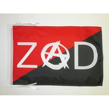 Imagem de Anarchy ZAD Flag 45.7 cm x 12'' cords - bandeiras anarquistas PEQUENAS 30 x 45 cm - Banner 45.7x30.5 cm - AZ FLAG