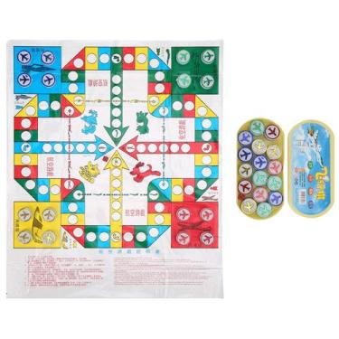 Imagem de Jogo de tabuleiro VGEBY Flight Chess com tabuleiro de xadrez e peças d