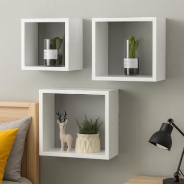 Imagem de Kit nicho cubo mdf decorativo PORTA OBEJTOS quarto sala - SIXTEEN DECO