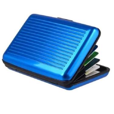 Imagem de Carteira Porta Cartão Visita Crédito Alumínio Prova Dágua - Good Felps