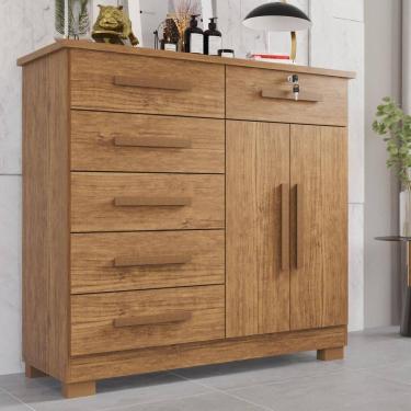 Imagem de Cômoda 02 Portas 06 Gavetas E 01 Chave Itália Com Sapateira - Tudo De Móveis Cinamomo