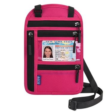 Imagem de Puwuzixi Carteira de pescoço de viagem porta-passaporte para mulheres e homens, rosa, Viagens