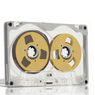 Imagem de Fita cassete de áudio em branco molinete a carretel, 55 minutos de tempo de gravação, fita cassete de áudio com rodas banhadas a metal, ideal para gravação de música
