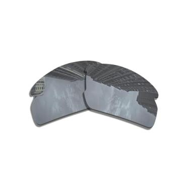 Imagem de Lentes de substituição para óculos de sol Oakley Flak 2.0 OO9295/polarizadas de 1,5 mm/fácil de instalar (preto), Prata., 60*38mm