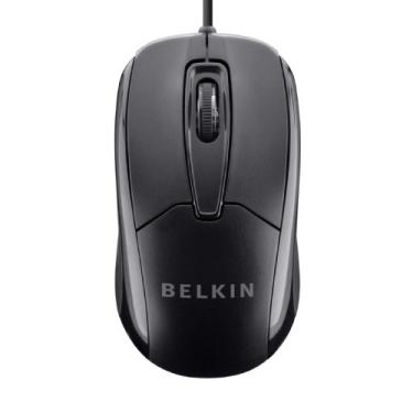 Imagem de Belkin Mouse óptico USB com fio de 3 botões com cabo de 1,8 m, compatível com PCs, Macs, desktops e laptops