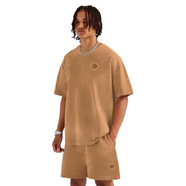 Imagem de Conjunto Masculino Esportivo Moletinho Camiseta Oversized e Bermuda Fitness Casual-Masculino