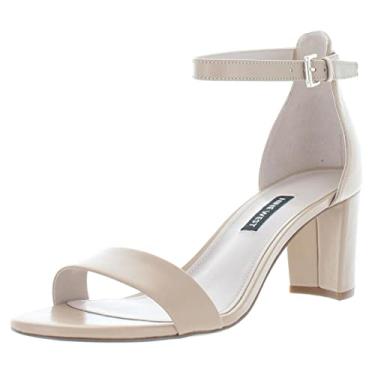 Imagem de Nine West Sandália feminina de salto Pruce, Couro natural, 36