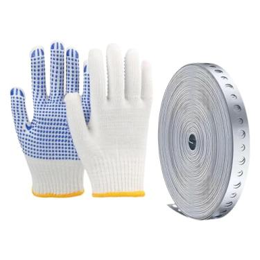 Imagem de YsXoWiui Abraçadeira de Metal Galvanizado para Tubos com Furos Pré-perfurados E Luvas. Multiuso para Pendurar Tubos em áreas Externas. Cinta de Fixação.