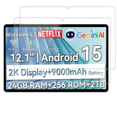 Imagem de Oshmirian 【Pacote com 2】 Protetor de tela para tablet Blackview Mega2 de 12 polegadas – vidro temperado, dureza 9H, antiarranhões, sem bolhas, transparente HD, fácil instalação