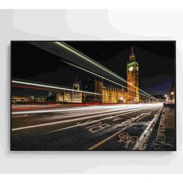 Imagem de Quadro Relógio De Londres 120x80 Cm Vidro Impresso