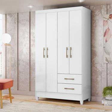 Imagem de Guarda Roupa Solteiro 103x182cm Chile Moval Branco