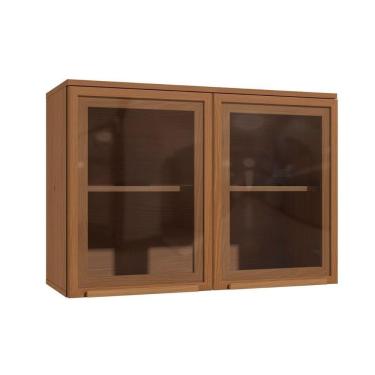 Imagem de Armário Aéreo P- Cozinha Linna T732 C- 2 Portas C- Vidro 80cm Canela - Kappesberg